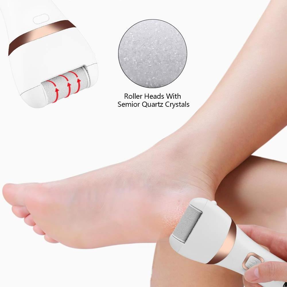 Electric Foot Callus Remover Kit callous remover 3 Grinding Heads Portable Professional Feet Care for Dead Hard Cracked Dry Skin