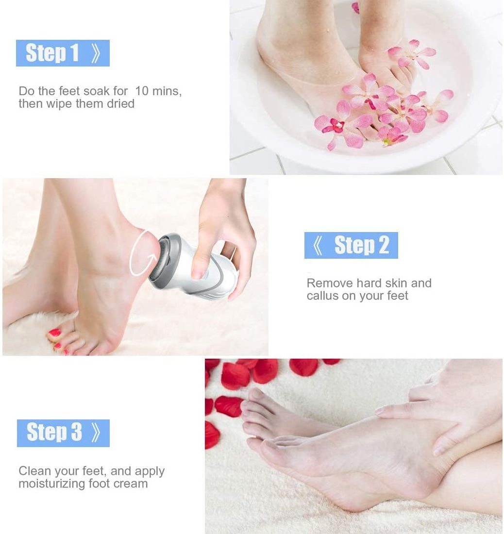 2022 Portable Electric Vacuum Adsorption Foot Grinder Electronic Foot File Pedicure Tools Callus Remover Feet Care Sander