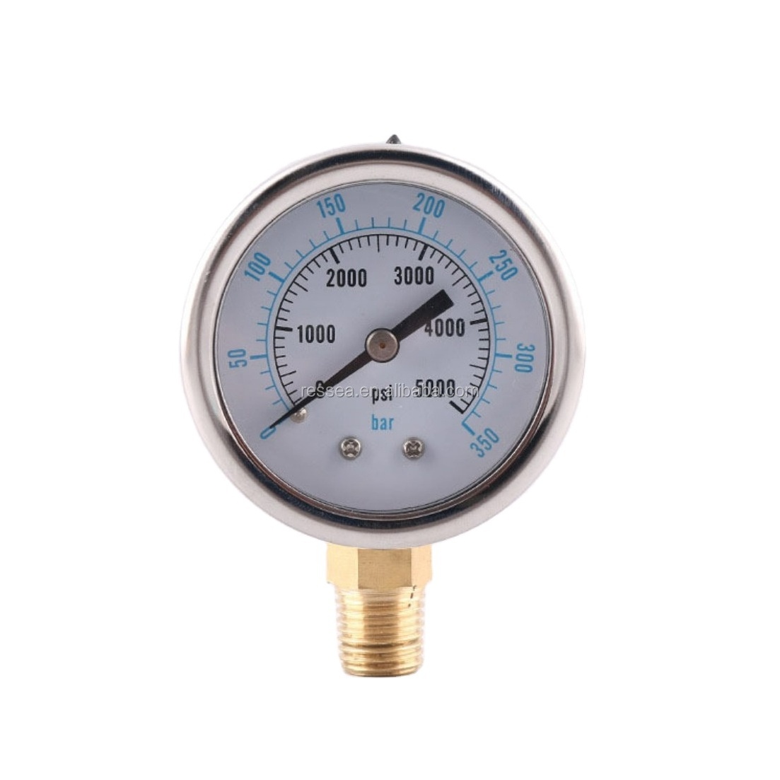 Top selling lpg gas liquid filled fuel  air pressure gauge for water treatment