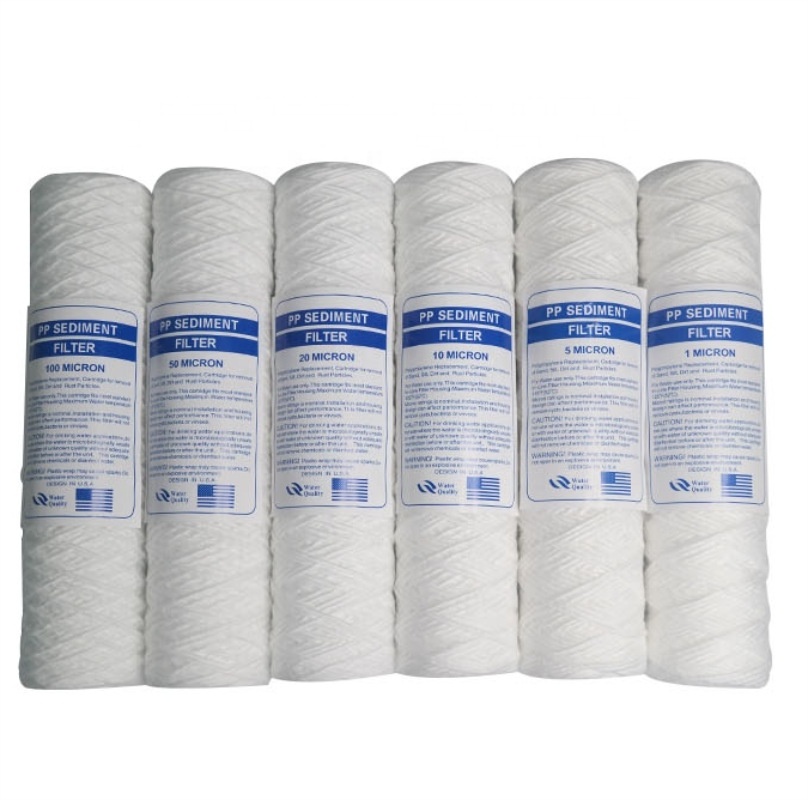 Industrial wound string sediment 5 micron water filter cartridge for ro filter machine