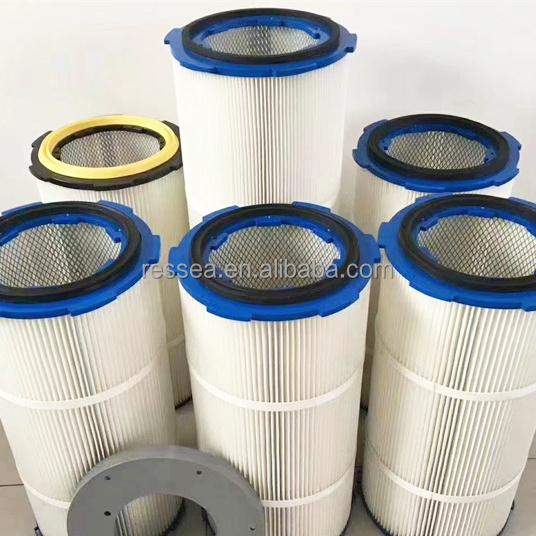 Industrial dust collector canister filter cartridge easy to clean, oil-proof, water-proof and anti-static