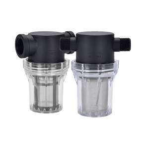 Stainless Steel Water Filter Strainer / Transparent Pre-filter Housing With 100 mesh  Screen