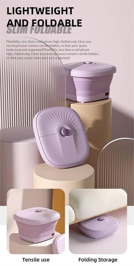 Pedicure Bowl Foot Spa Massager Heated Bath Automatic Massage Basin Rollers Vibration Bubbles Adjustable Temperature Machine