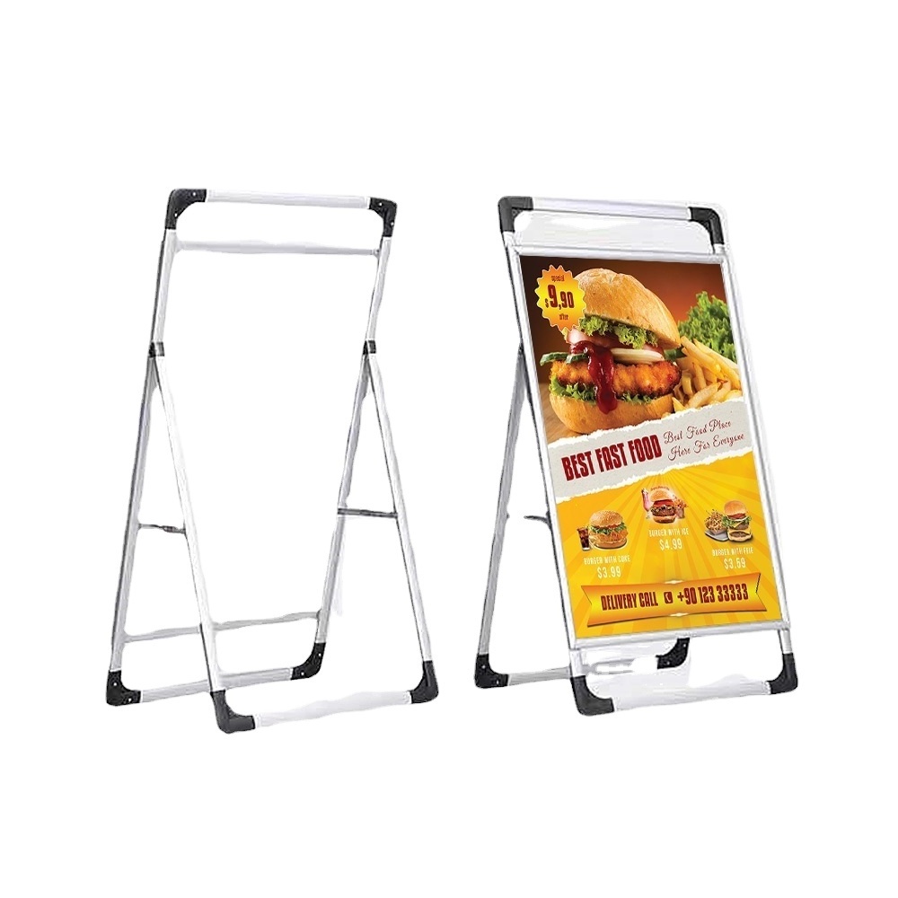 Wholesale Custom A Frame Aluminum Display Stands Hand Carried Sign Portable Outdoor Advertising Poster Stand