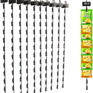 Supermarket Hanging Plastic Metal Wire Potato Metal Clip Strips Lays Potato Chips Display Rack