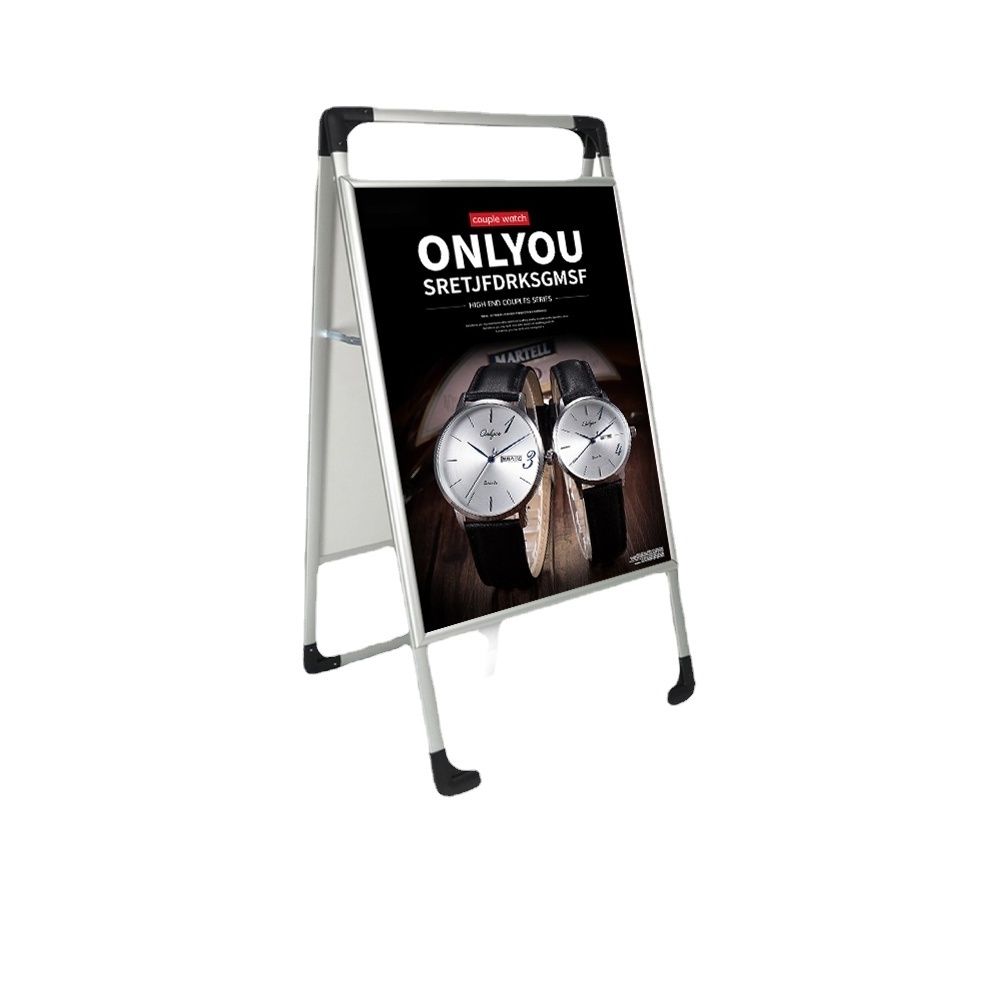 Wholesale Custom A Frame Aluminum Display Stands Hand Carried Sign Portable Outdoor Advertising Poster Stand