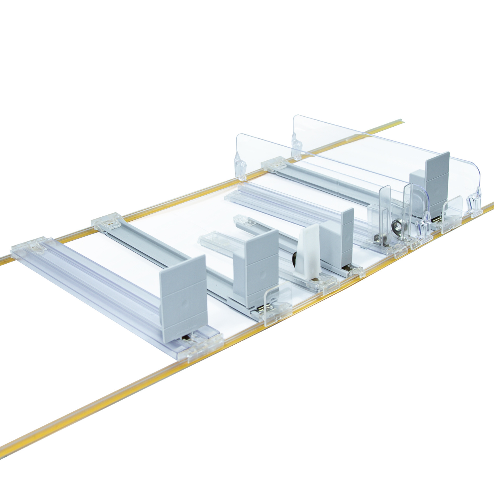 Shelf Pusher System Combined PVC Acrylic Adjustable Dividers Shelf Pusher for Auto Organize Goods In Retail