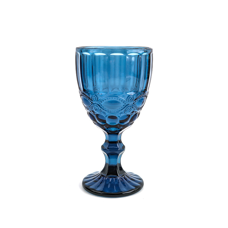 restaurant vintage green blue wine glasses stock wine cup set black glass goblets for wedding