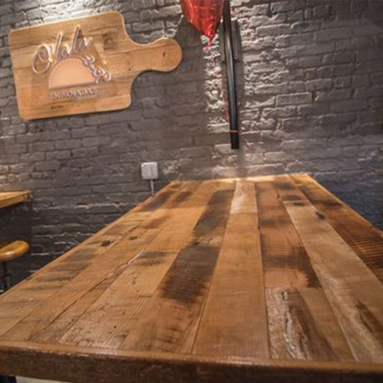 solid wood and slate table top wooden home furniture dining table wood for restaurant