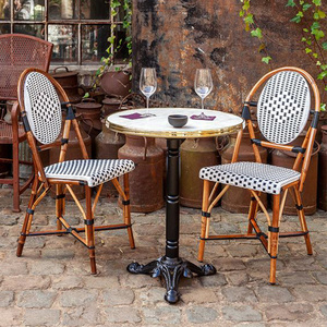 stackable aluminum wicker chair outdoor chair rattan garden chair for restaurant