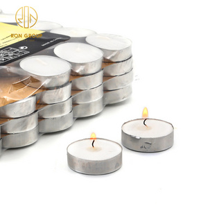 Cheap wholesale christmas party restaurant white round mini wax wedding decoration tealight candles