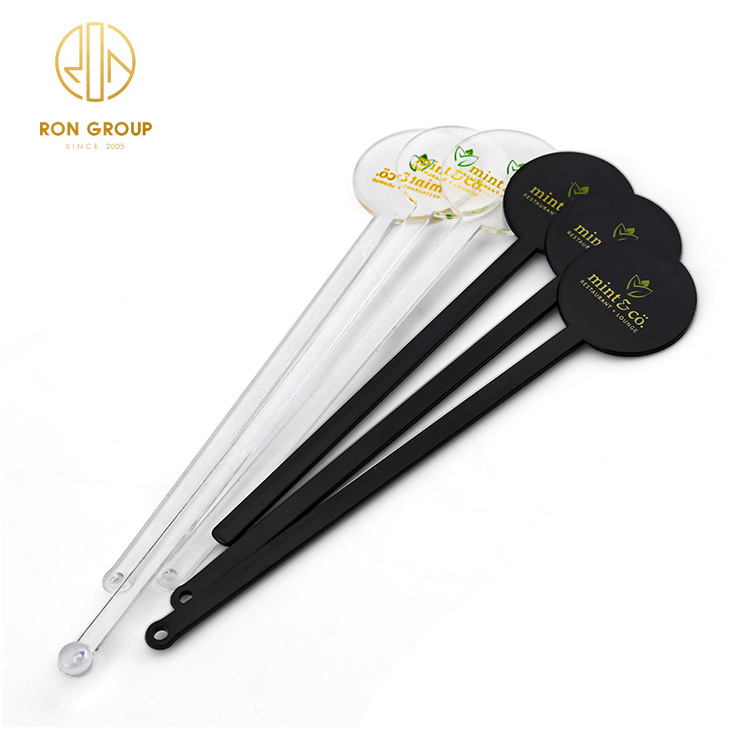 Food Grade Bar Spoon Cocktail Stirrer Custom Biodegradable Plastic Silicone Swizzle Stick For Drinking Cocktail Tea Coffee