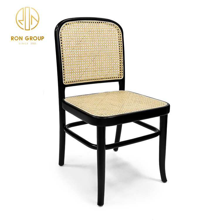 solid wood black frame outdoor furniture all weather antique cane chairs events wedding garden outdoor armless rattan chair