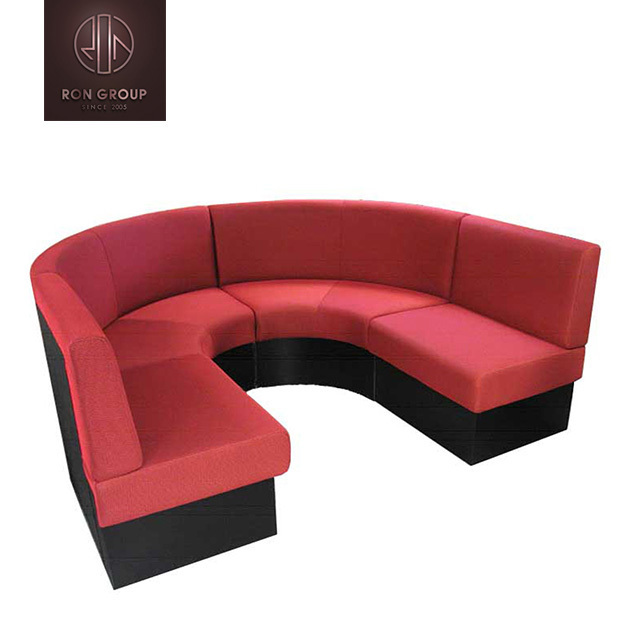 High quality Mcdonald's KFC hotel half round circular sofa restaurant round booth sofa bench nightclub leather sofa seating