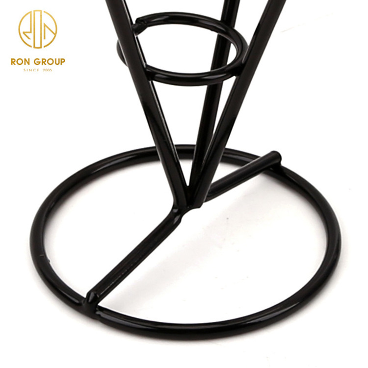 Black Stainless Steel Small Size French Fries Rack Stand For Restaurant Kitchen