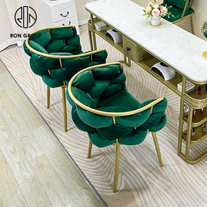 upholster stainless steel custom gold furniture luxury metal modern arm velvet sofa room dinning restaurant living dining chair