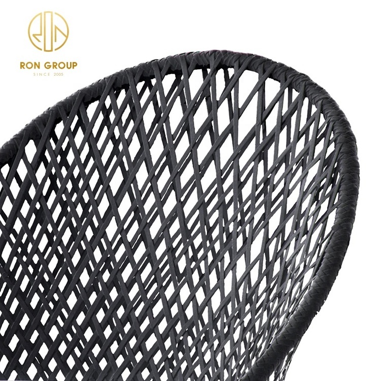 All Weather Indoor Oval Weave Lounge Outdoor Garden Furniture Aluminum Base Rattan Seating Wicker Chair Outdoor Furniture