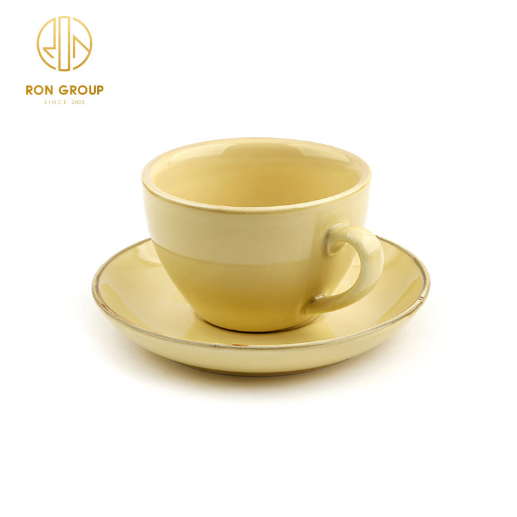 Wholesale fine bone customized unbreakable porcelain china tea cup restaurant ceramic coffee mug with gold rimmed