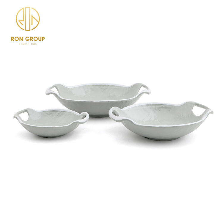 High quality melamine plate with sauce compartment gray dipping melamine soy divided sauce dish 2-grid tetragonal saucer