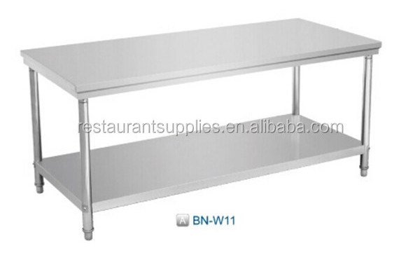 Movable Kitchen Table Stainless Steel Workbench With Wheels Commercial Inox Working Table For Restaurant Kitchen