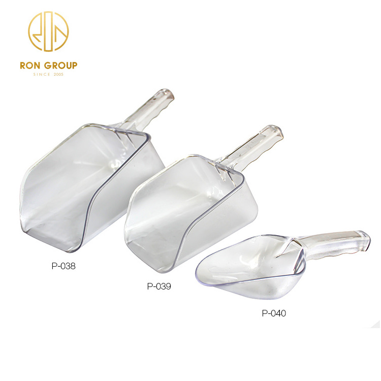 Hot Sale Easy Use Round Square Clear Plastic Food Scoop Dry Ice Scoop