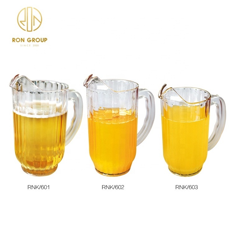 New Designed Easy To Clean Popular Plastic Juice Milk Tea Beer Jug Bar Water Pot