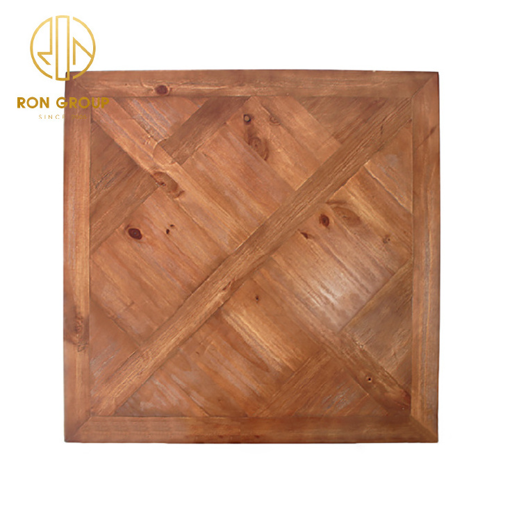 Wholesale modern wood cafe commercial small square solid wooden hotel restaurant table top