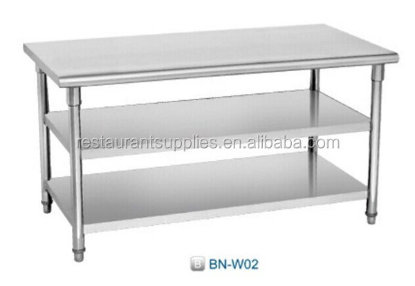 Movable Kitchen Table Stainless Steel Workbench With Wheels Commercial Inox Working Table For Restaurant Kitchen