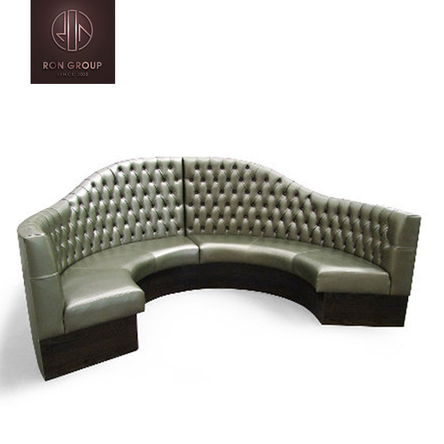 High quality Mcdonald's KFC hotel half round circular sofa restaurant round booth sofa bench nightclub leather sofa seating