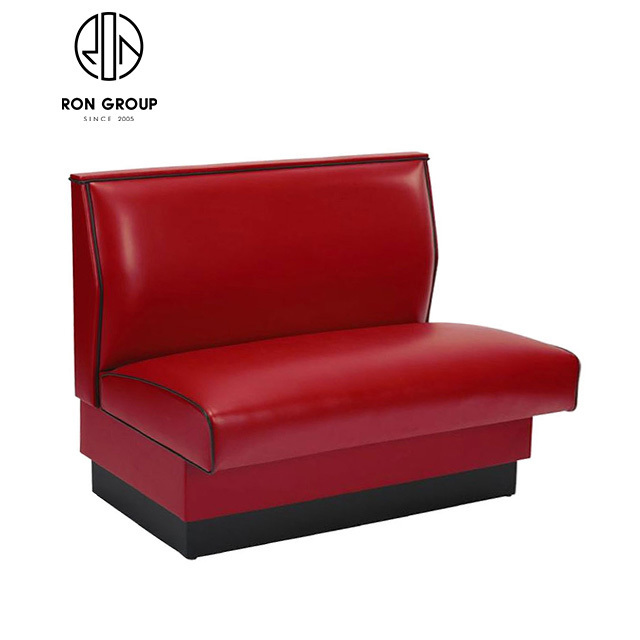 Wholesale Hot Sale Custom Nightclub Bar Banquet Restaurant Project Commercial Furniture Red Leather PU Curved Booth Seating