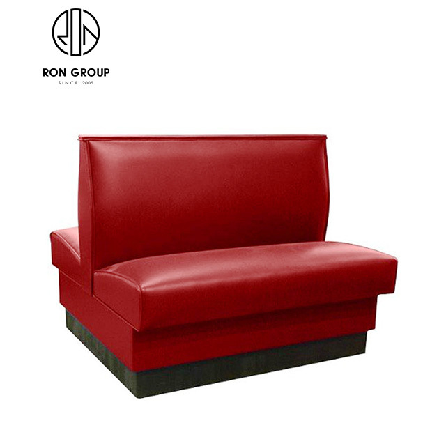 Wholesale Hot Sale Custom Nightclub Bar Banquet Restaurant Project Commercial Furniture Red Leather PU Curved Booth Seating