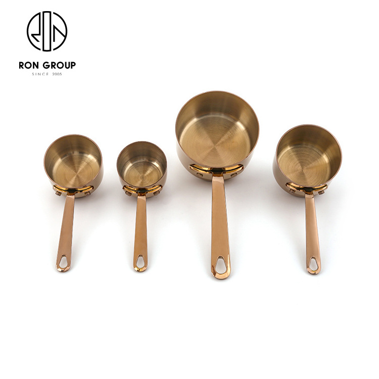 Wholesale Restaurant Kitchenware Dipping Bowls Stainless Steel Mini Saucepan Milk Pan Small Sauce Copper Pot with Long Handle