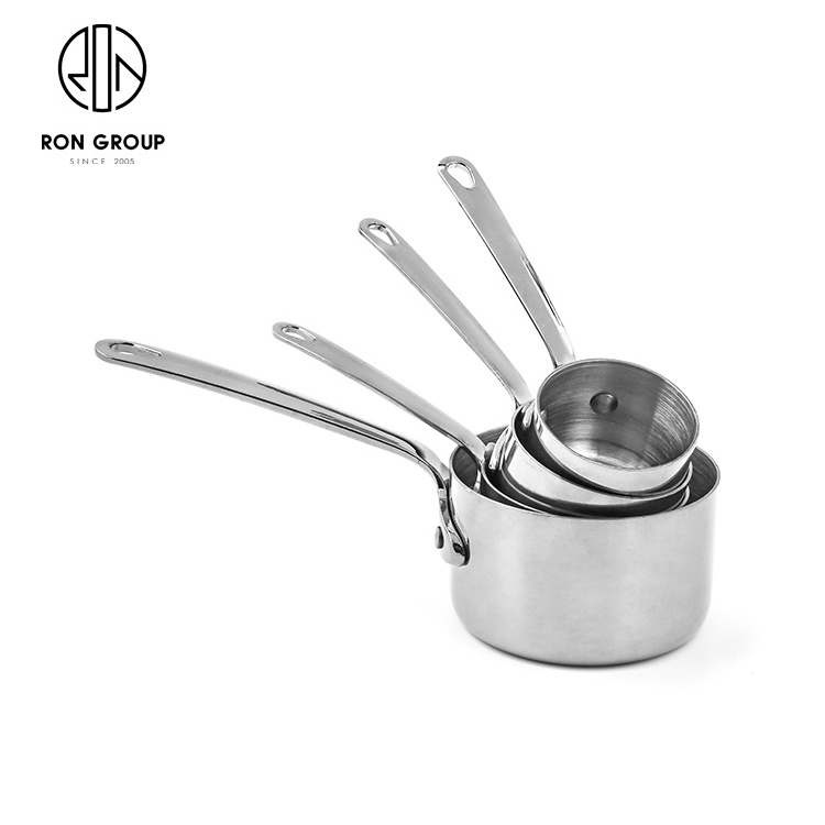 Wholesale Restaurant Kitchenware Dipping Bowls Stainless Steel Mini Saucepan Milk Pan Small Sauce Copper Pot with Long Handle