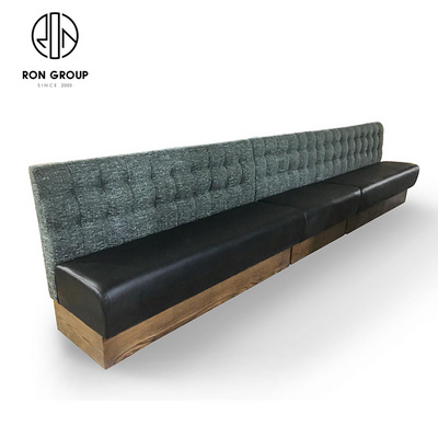 Wholesale Commercial Furniture Customize Color Coffee Shop Bar Club Leather Seating Booth Restaurant Sofa