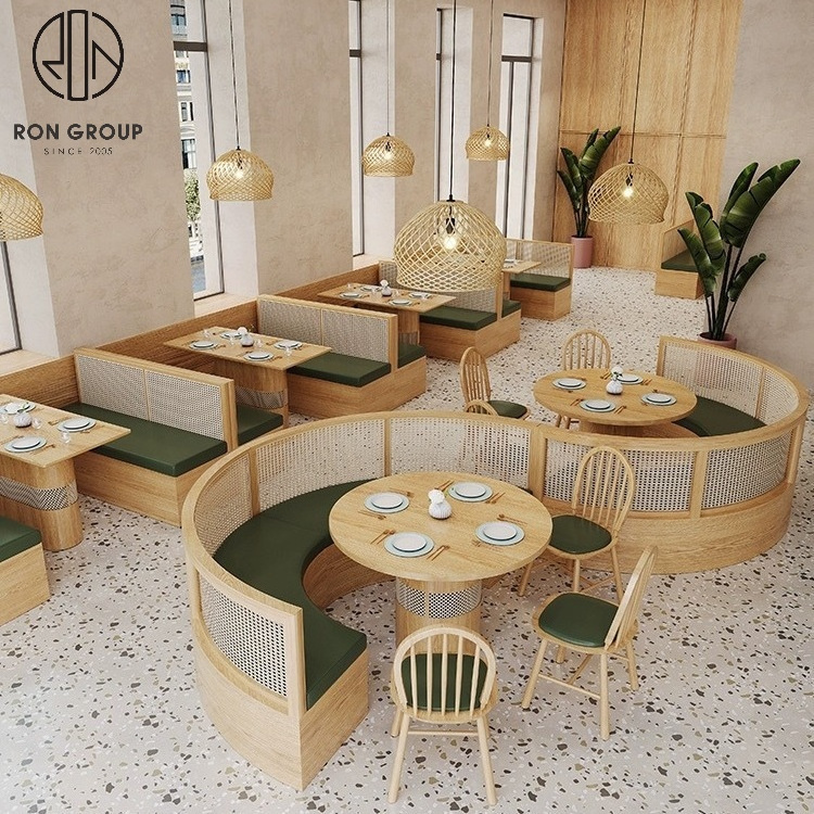 Luxury hotel bar sofa with table commercial fast food restaurant half circle U shape customize color booth seating