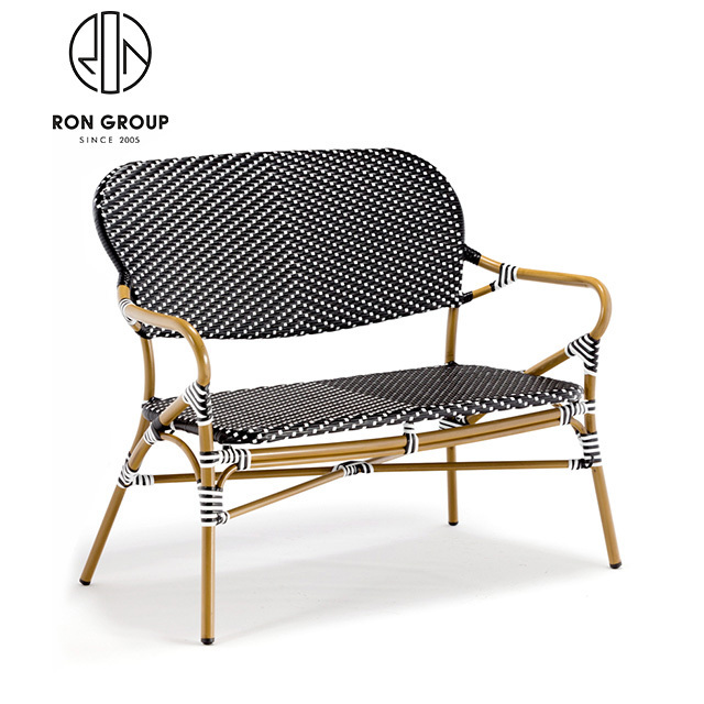 High Bar Furniture Outdoor Balcony French Cafe Bistro Rattan Aluminum Wicker Chairs Paris Restaurant Patio Chairs