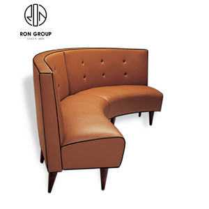 Wholesale custom leather arc booth in leather night club restaurant sofa