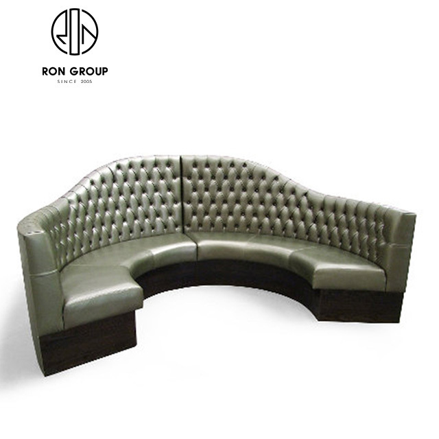 Luxury leather booth sofa sets custom restaurant booth seating