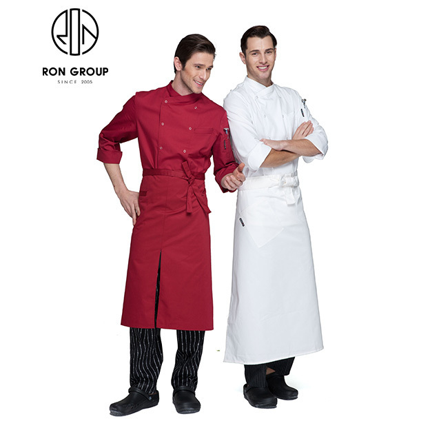 Hot Sale Custom Logo Hotel Bar Banquet French Restaurant Kitchen Cook Uniform De Chef Black Long Sleeve Jacket Coat Chef Uniform