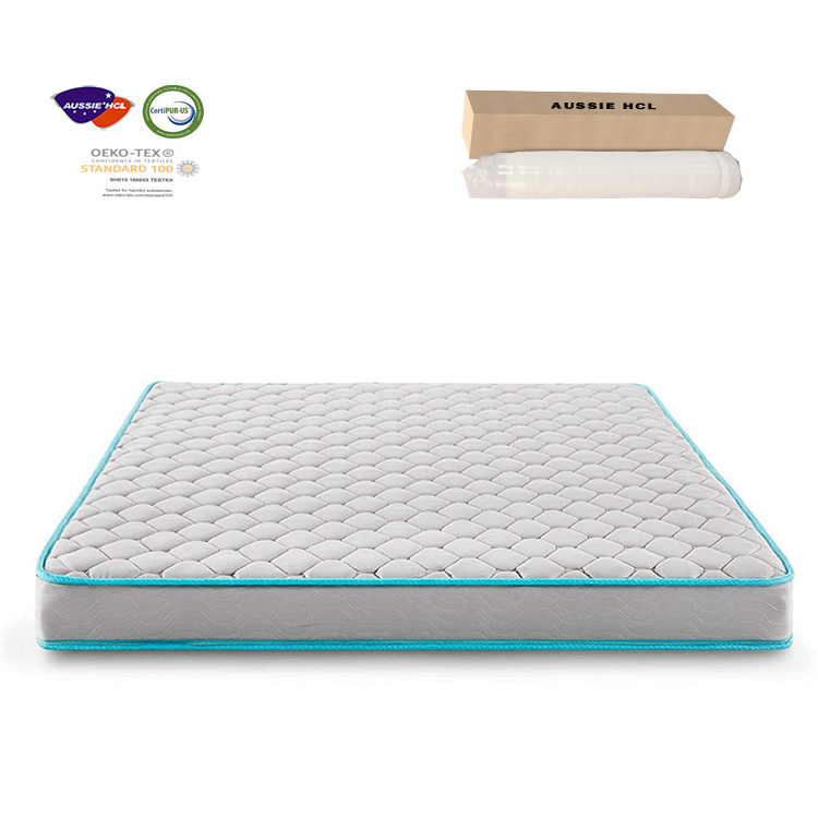 6 Inches Bonnel Spring Beds double mattress stores near me Simple Two Side in a box size memory foam pocket spring mattress