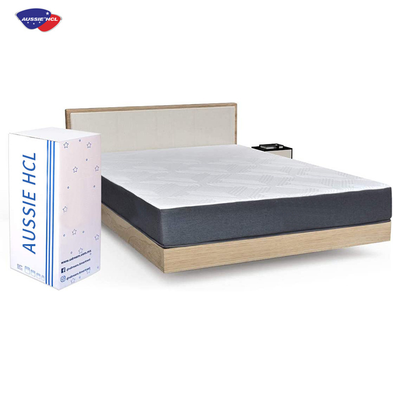 Bamboo Cover Queen High Density Rebounded Foam rolled up in a carton box King Twin Visco Latex Gel Memory Foam Mattress