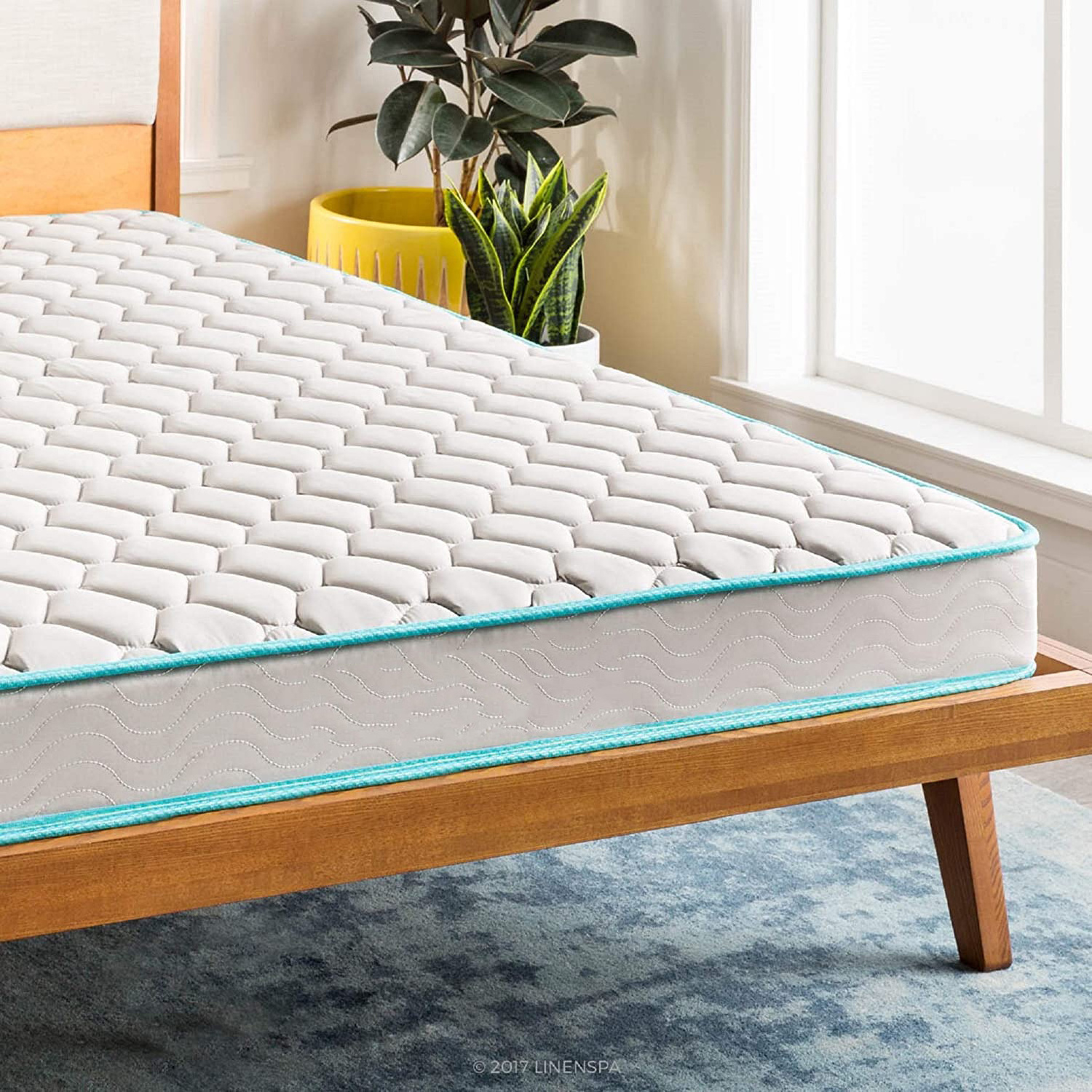 6 Inches Bonnel Spring Beds double mattress stores near me Simple Two Side in a box size memory foam pocket spring mattress