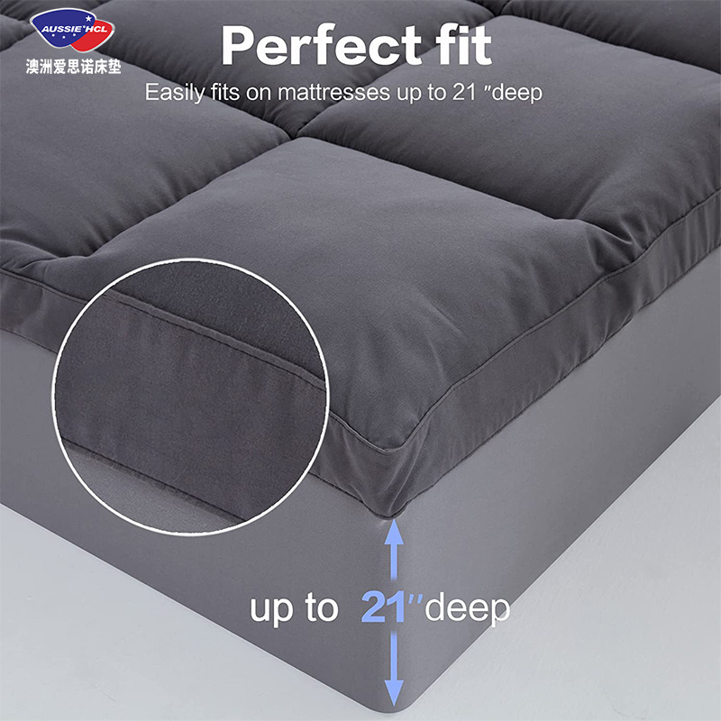 AUSSIE Cheapest Double Bed King Queen Twin Extra Thick Cooling Mattress Cover king 100% Cotton tpe memory foam mattress topper