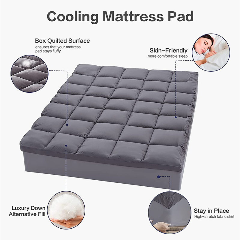 AUSSIE Cheapest Double Bed King Queen Twin Extra Thick Cooling Mattress Cover king 100% Cotton tpe memory foam mattress topper