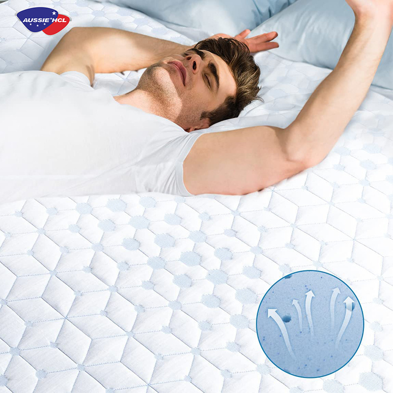 twin Knitted rebonded foam bed mattress cover sleep well cooling memory foam mattress topper folding pad for camping home hotel