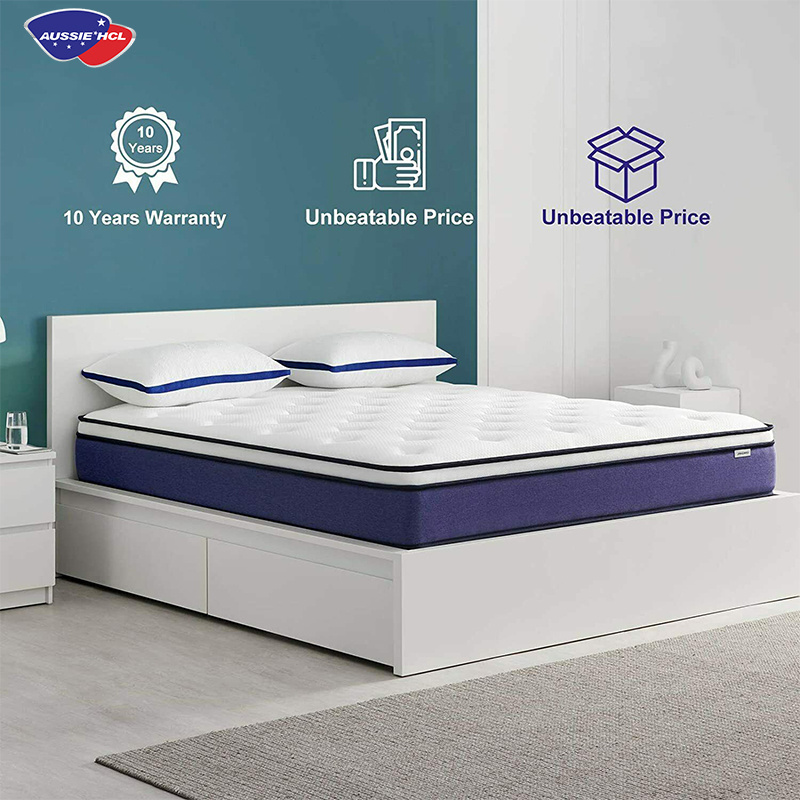 Luxury hotel roll sleep well full inch Korea mattresses king double modern gel memory foam 5 7 zone pocket hotel spring mattress