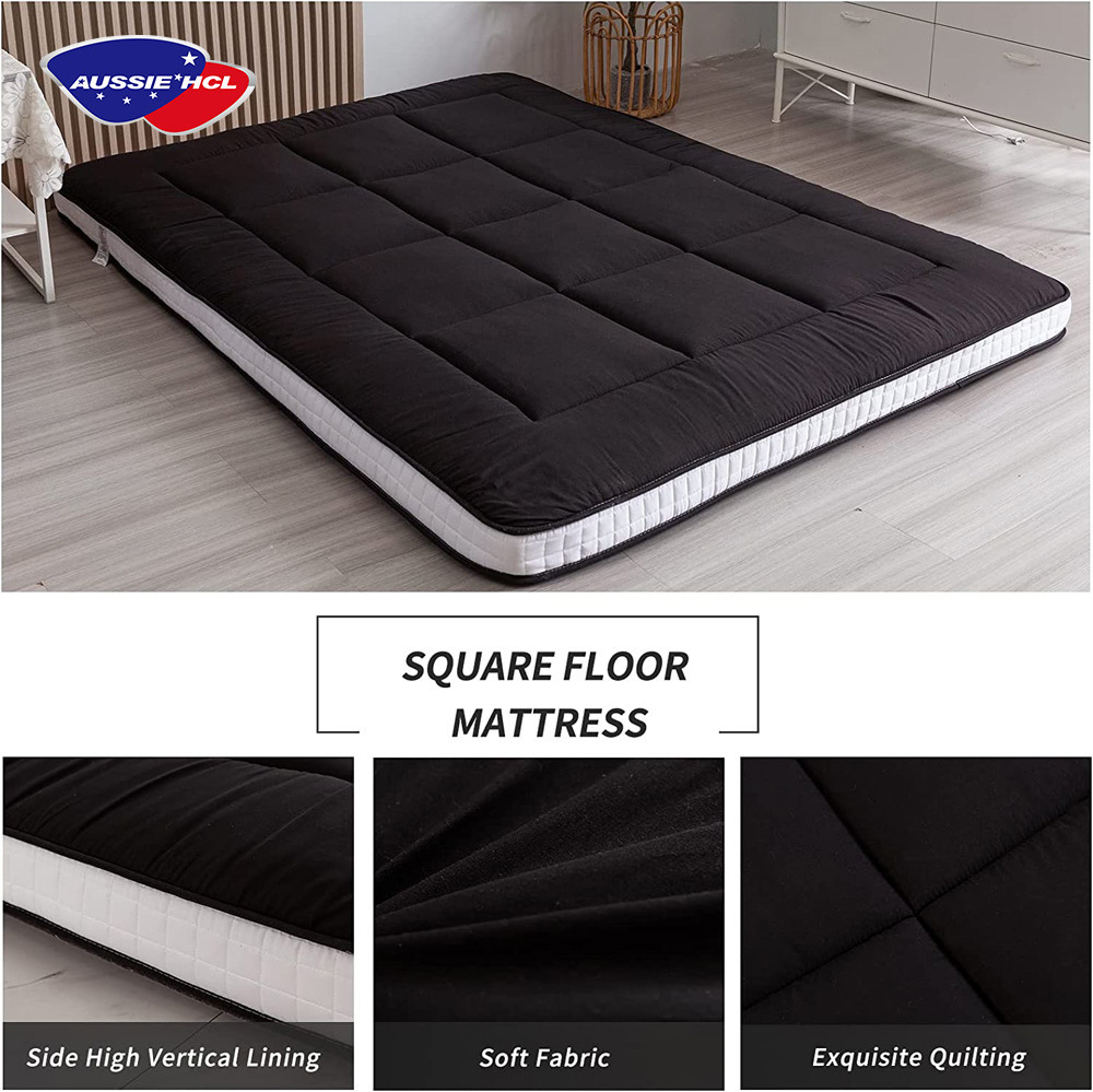 140x190 Roll Up Japanese Floor Futon Mattress Tatami Portable Camping Guest Lounger Couch Bed Double memory foam mattress topper