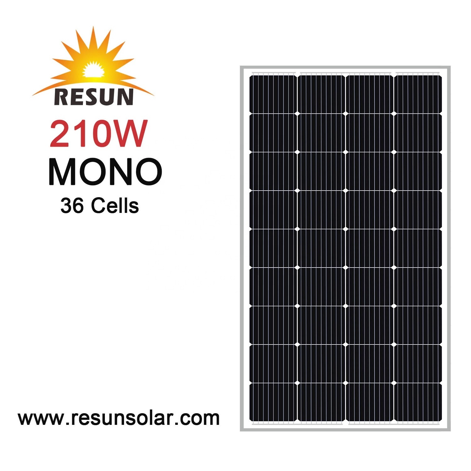 RS7E-M MONO 9BB 210-230W Monocrystalline Solar Power Panel  Small Panels