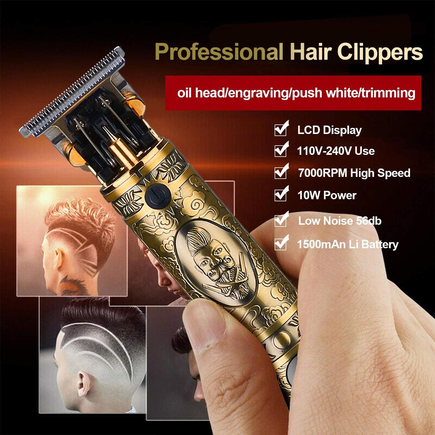 RESUXI JM-700AL Suit Professional Rechargeable cordless all Metal cutting machine men electric hair trimmer clippers