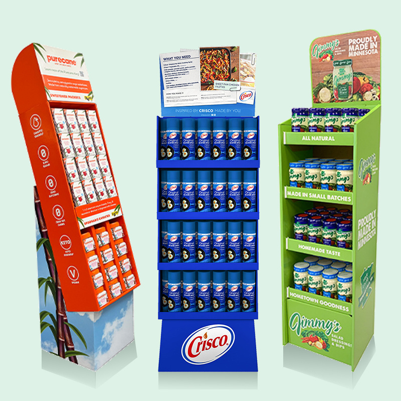 Supermarket Cardboard Chips With Stand For Snack Display Custom Display Stand For Chips,New Design Potato Chip Display Rack